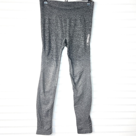 Gymshark High Rise Seamless Ombre Legging Size Medium Heathered Gray Full Length - Picture 1 of 10